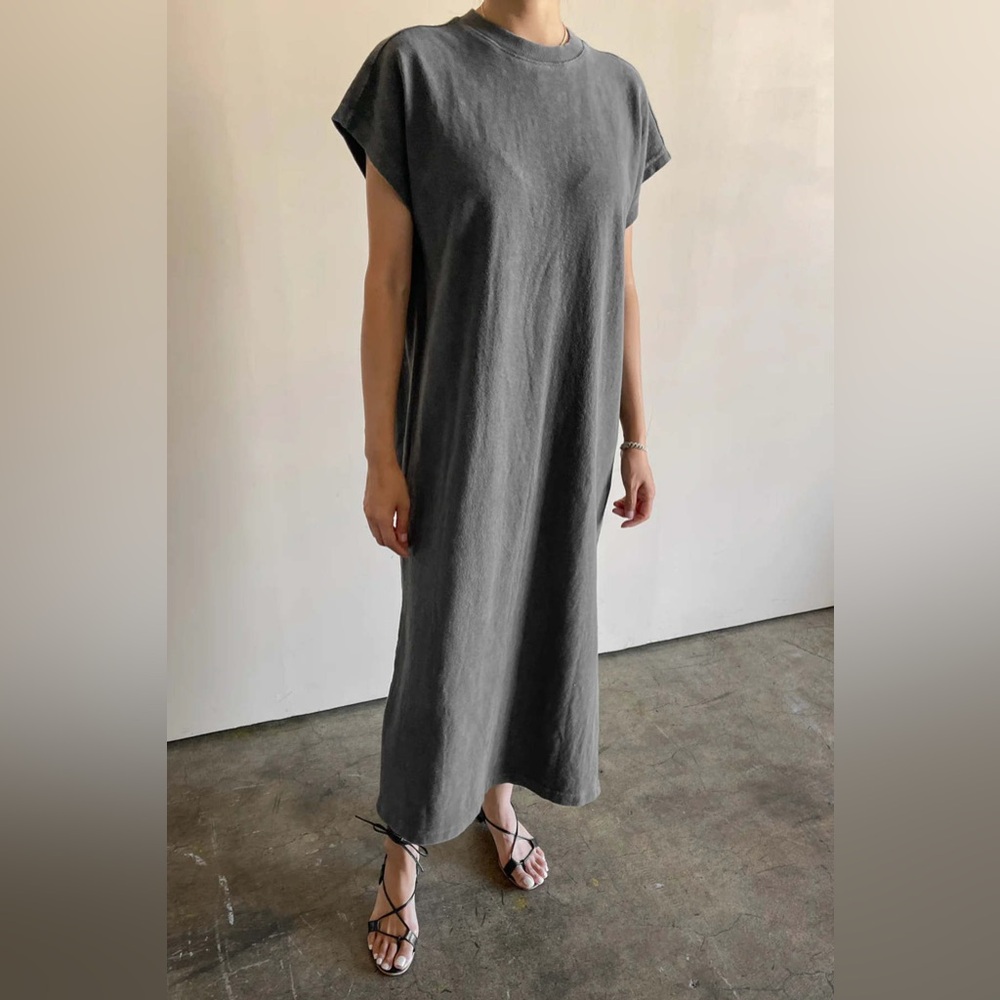Le Bon Shoppe Jeanne Dress in Coal 100% Cotton